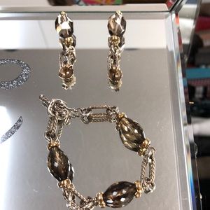 David Yurman bracelet and earrings
